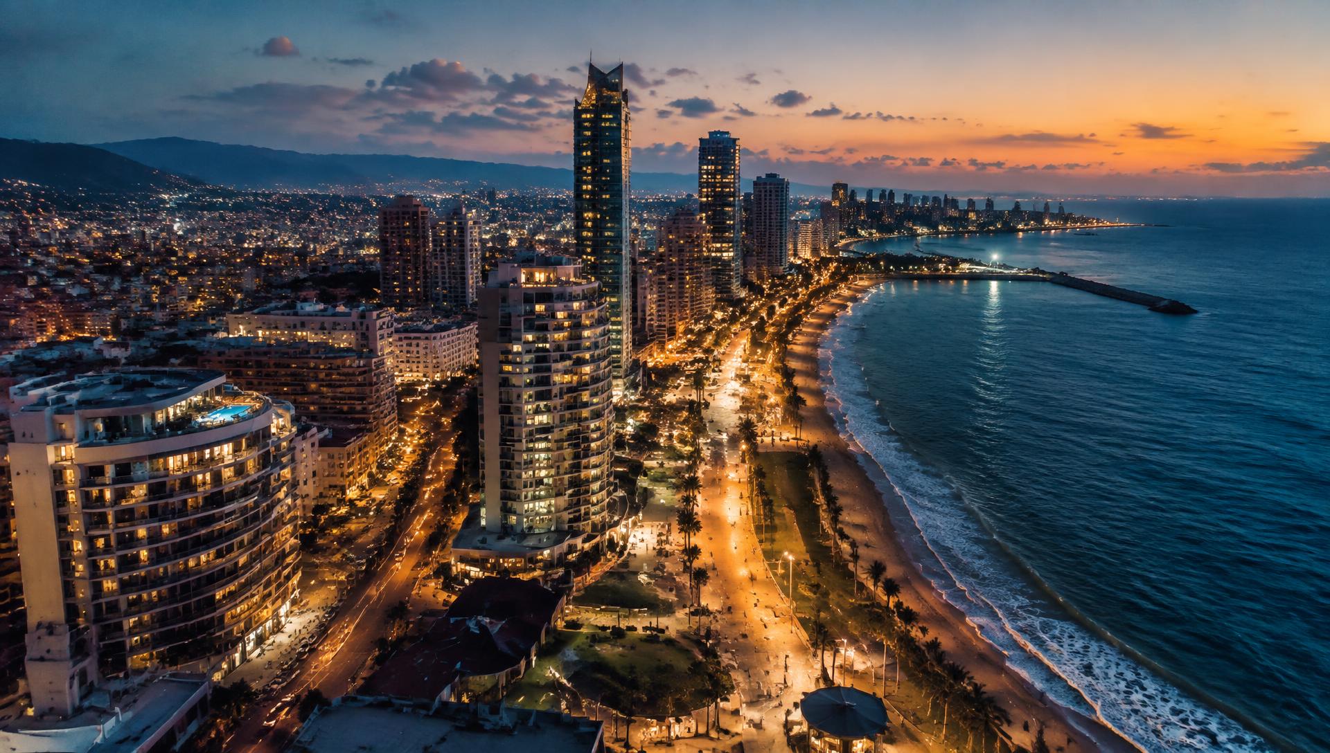 Cinta Costera al atardecer